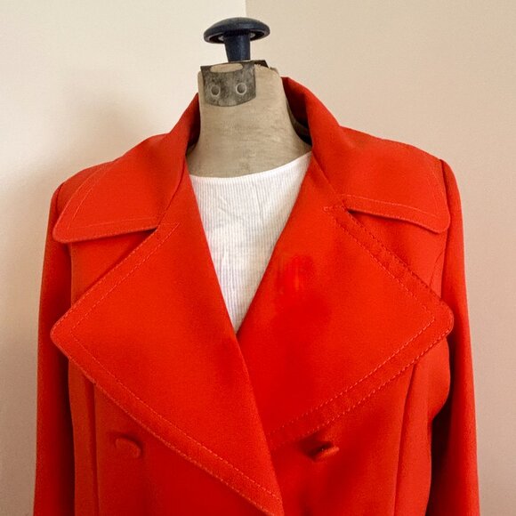 Amazing Orange Vintage Trenchcoat - Picture 11 of 11